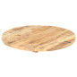 Dessus de table Bois de manguier solide Rond 25 27 mm 60 cm