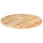 Dessus de table Bois de manguier solide Rond 25 27 mm 60 cm