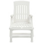 Chaise longue pliable avec roues blanc PP