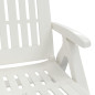 Chaise longue pliable avec roues blanc PP