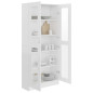 Armoire à vitrine Blanc 82,5x30,5x185,5 cm Bois d ingénierie