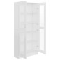 Armoire à vitrine Blanc 82,5x30,5x185,5 cm Bois d ingénierie