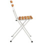 Chaises de bistrot pliantes lot de 4 Bois d acacia solide acier