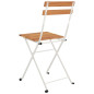 Chaises de bistrot pliantes lot de 4 Bois d acacia solide acier