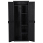 Armoire de rangement de jardin Noir 65x45x172 cm PP Rotin