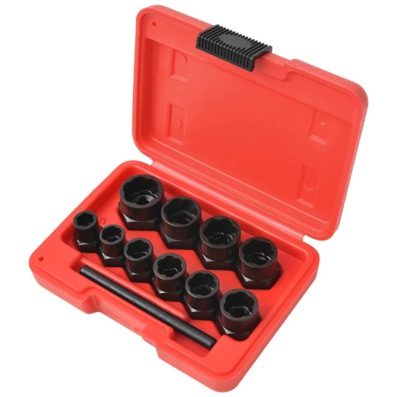 Kit d extracteur de boulons d écrous endommagés Acier 11 pcs