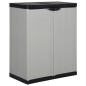 Armoire de rangement de jardin 1 étagère Gris noir 68x40x85 cm