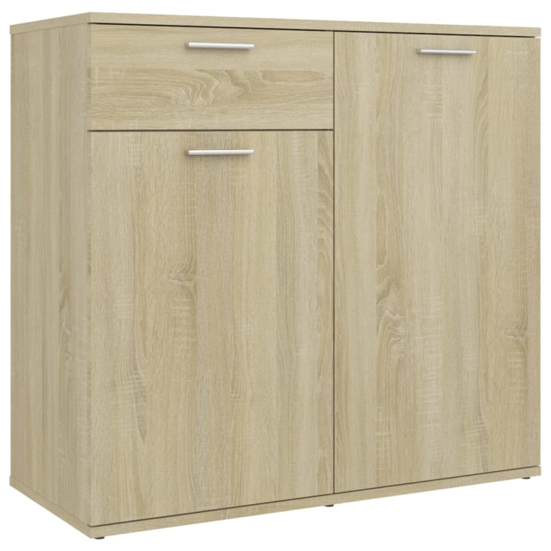 Buffet chêne sonoma 80x36x75 cm bois d ingénierie