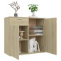 Buffet chêne sonoma 80x36x75 cm bois d ingénierie