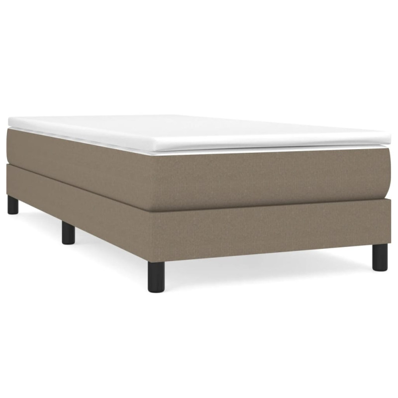 Cadre de lit sans matelas taupe 100x200 cm tissu