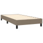 Cadre de lit sans matelas taupe 100x200 cm tissu