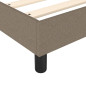 Cadre de lit sans matelas taupe 100x200 cm tissu