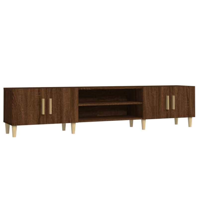 Meuble TV chêne marron 180x31,5x40 cm bois d ingénierie