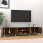 Meuble TV chêne marron 180x31,5x40 cm bois d ingénierie