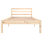 Cadre de lit sans matelas bois de pin massif 90x200 cm