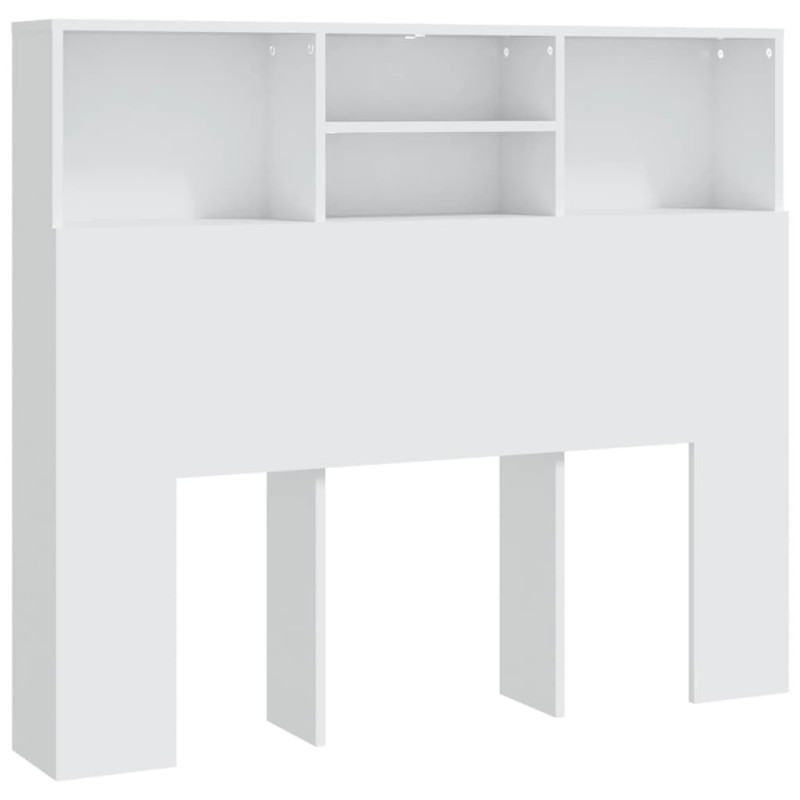 Armoire de tête de lit Blanc 120x19x103,5 cm