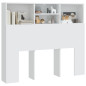 Armoire de tête de lit Blanc 120x19x103,5 cm