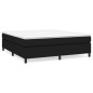 Cadre de lit sans matelas noir 180x200 cm tissu