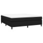 Cadre de lit sans matelas noir 180x200 cm tissu