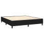 Cadre de lit sans matelas noir 180x200 cm tissu