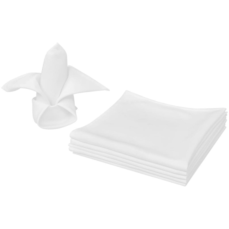 Serviettes de table 50 pcs Blanc 50x50 cm