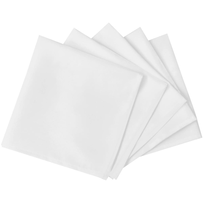 Serviettes de table 50 pcs Blanc 50x50 cm