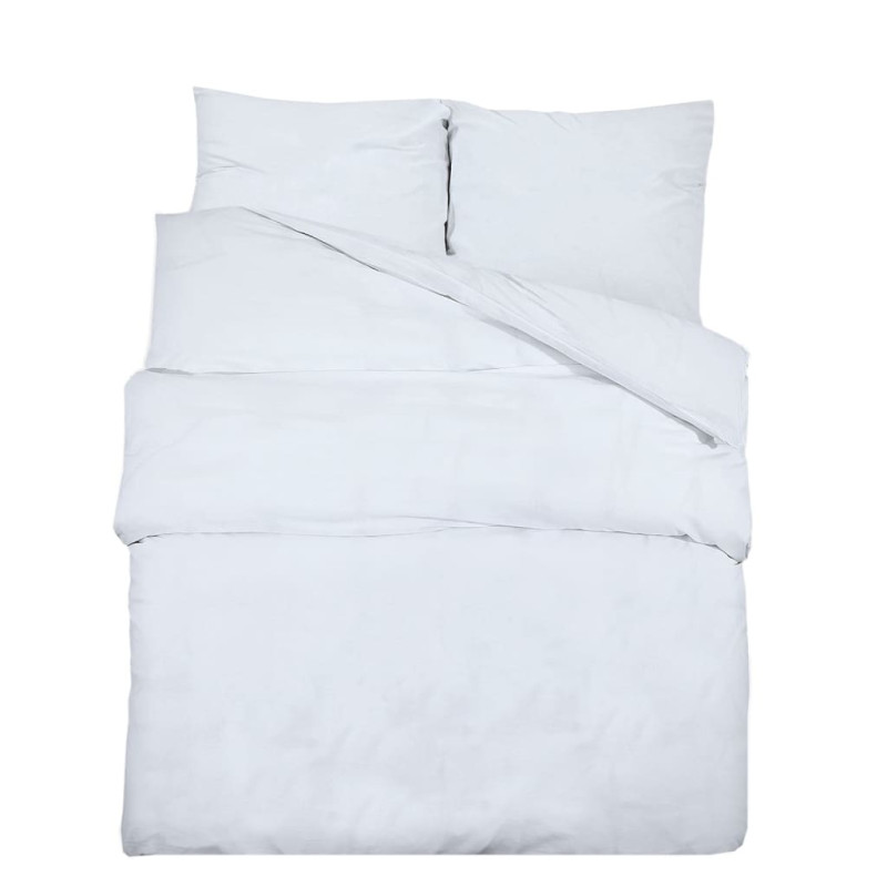 Ensemble de housse de couette Blanc 260x240 cm Microfibre