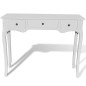 Table de console et coiffeuse avec 3 tiroirs Blanc 