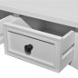 Table de console et coiffeuse avec 3 tiroirs Blanc 