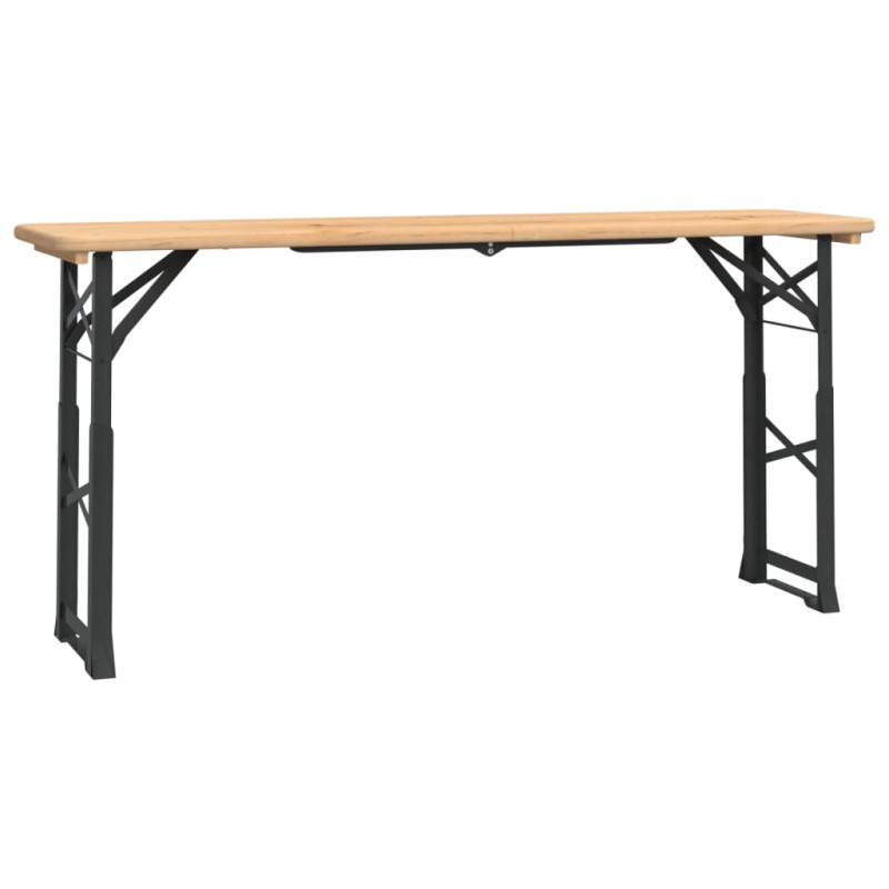 Table à bière pliable 170x50x75 105 cm bois massif de sapin