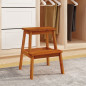 Tabouret escabeau 2 marches 40x38x50 cm Bois d acacia solide