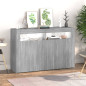 Buffet avec lumières LED sonoma gris 115,5x30x75 cm