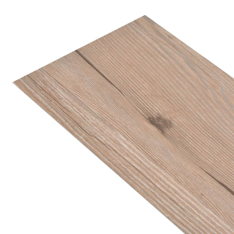 Dalles de plancher PVC autoadhésif 5,02 m² 2 mm marron chêne