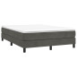 Cadre de lit sans matelas gris foncé 140x200 cm velours