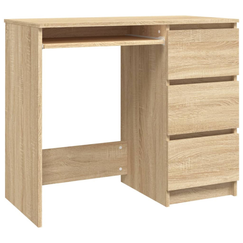 Bureau Chêne sonoma 90x45x76 cm Bois d’ingénierie