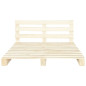 Cadre de lit de palette sans matelas 140x200 cm bois massif pin