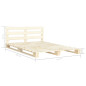 Cadre de lit de palette sans matelas 140x200 cm bois massif pin