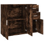 Buffet Chêne fumé 91x29,5x75 cm Bois d ingénierie