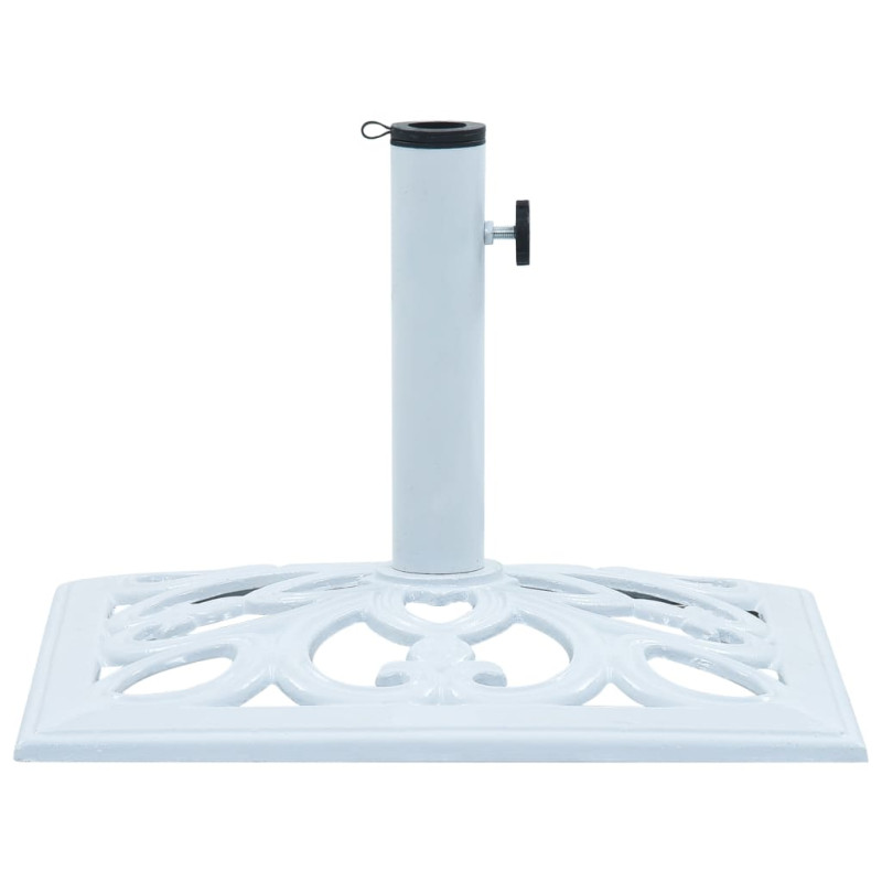 Socle de parasol Blanc 12 kg 49 cm Fonte