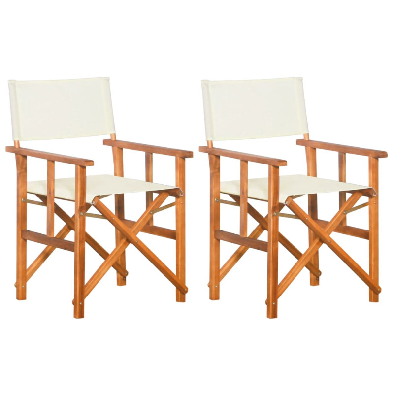 Chaises de metteur en scène lot de 2 Bois massif d acacia