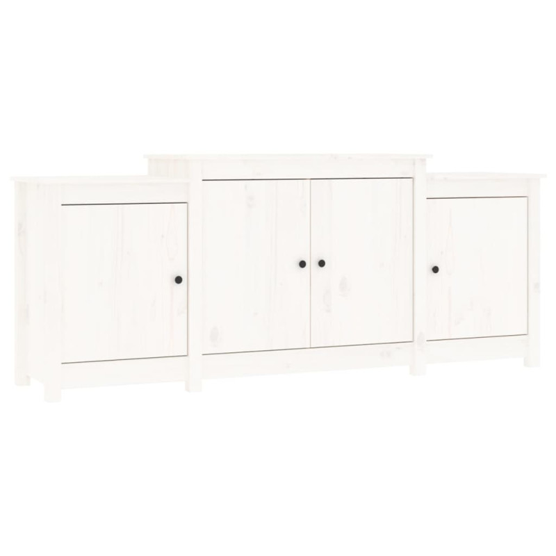 Buffet Blanc 164x37x68 cm Bois massif de pin