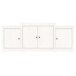 Buffet Blanc 164x37x68 cm Bois massif de pin