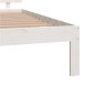 Cadre de lit sans matelas blanc bois de pin massif 140x190 cm