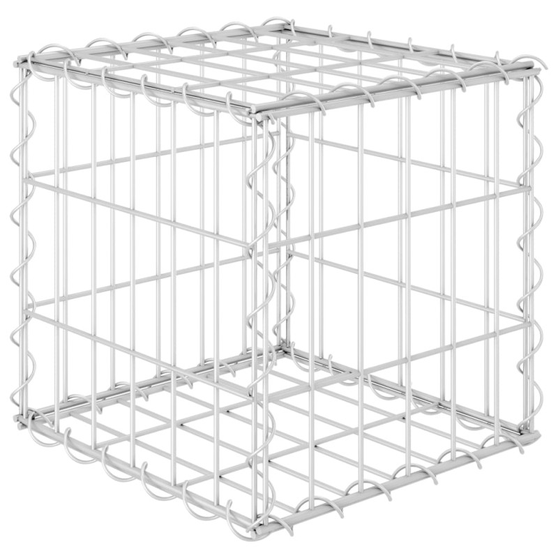 Lit surélevé cube à gabion Fil d acier 30x30x30 cm