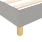 Cadre de lit sans matelas gris clair 80x200 cm tissu