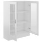 Armoire vitrine Blanc brillant 82,5x30,5x115 cm Bois ingénierie