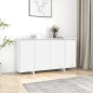 Buffet blanc 135x41x75 cm bois d ingénierie