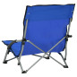 Chaises de plage pliables lot de 2 Bleu Tissu