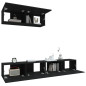 Ensemble de meubles TV 3 pcs Noir Bois d ingénierie