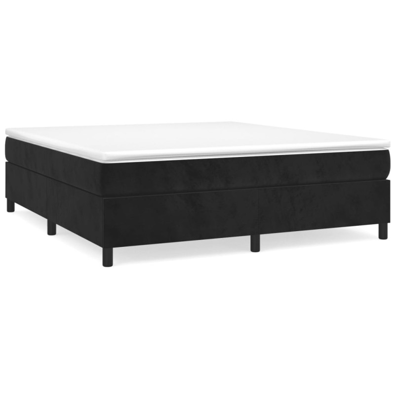 Cadre de lit sans matelas noir 180x200 cm velours